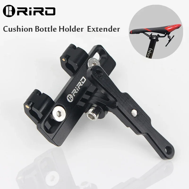 

RIRO Kettle Holder Extender CNC Water Bottle Cage Converter Durable Bottle Stand Extender for Road Travel Folding Bike Saddle