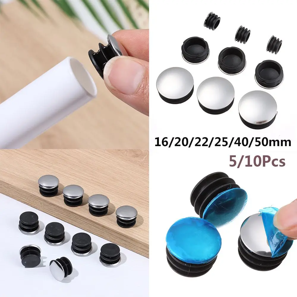 

Convenient Non-slip Pipe Inserts Plugs Floor Protectors Steel Pipe Tube Dust Cover Blanking End Caps Furniture Leg Plug