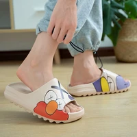 2022 New Summer House Cartoon Men Slippers Women Flip Flops Thick Slides Fashion Printed Couples Platform Shoes outdoor sandals