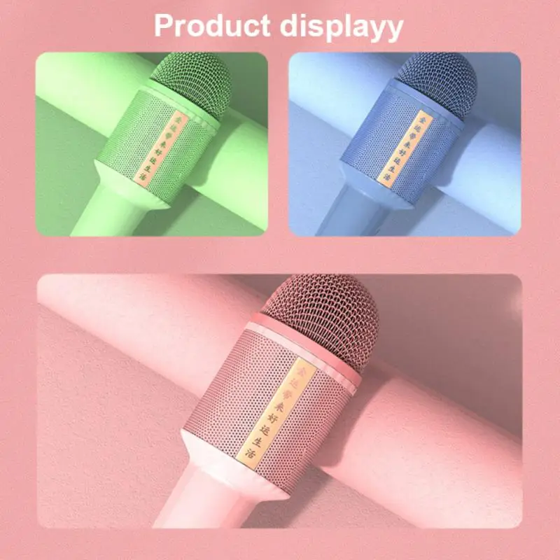 

Built-in Sound Card Portable Singing Machine Low Power Stable 5.0 Wireless Mic 1200mah Karaoke Microphone For Home Ktv
