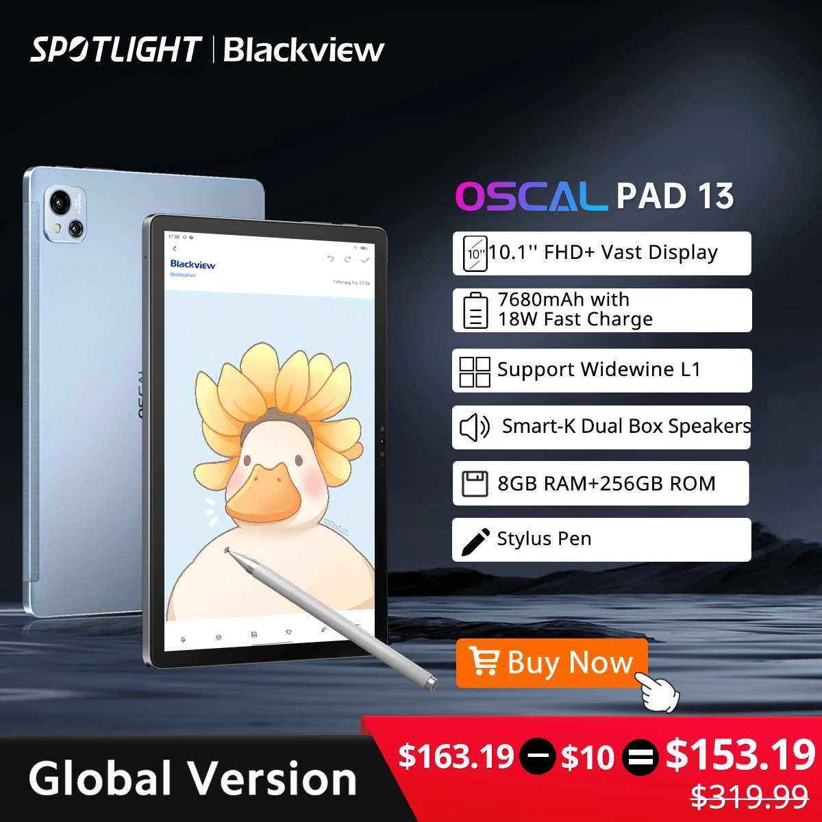 [World Premeire] Blackview Oscal Pad 13 Tablet 14GB+256GB An