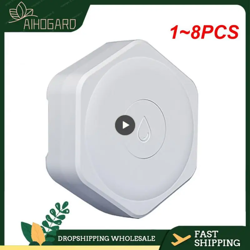 

1~8PCS Tuya Zigbee Water Leakage Sensors Flood Detector Smart Home Security Protection Water Overflow Alarms Sensor Support