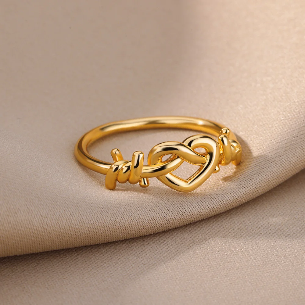 

Hollow Heart Rings for Women New in Design Stainless Steel Ring 2023 Trending Luxury Wedding Jewelry free shipping anillos mujer