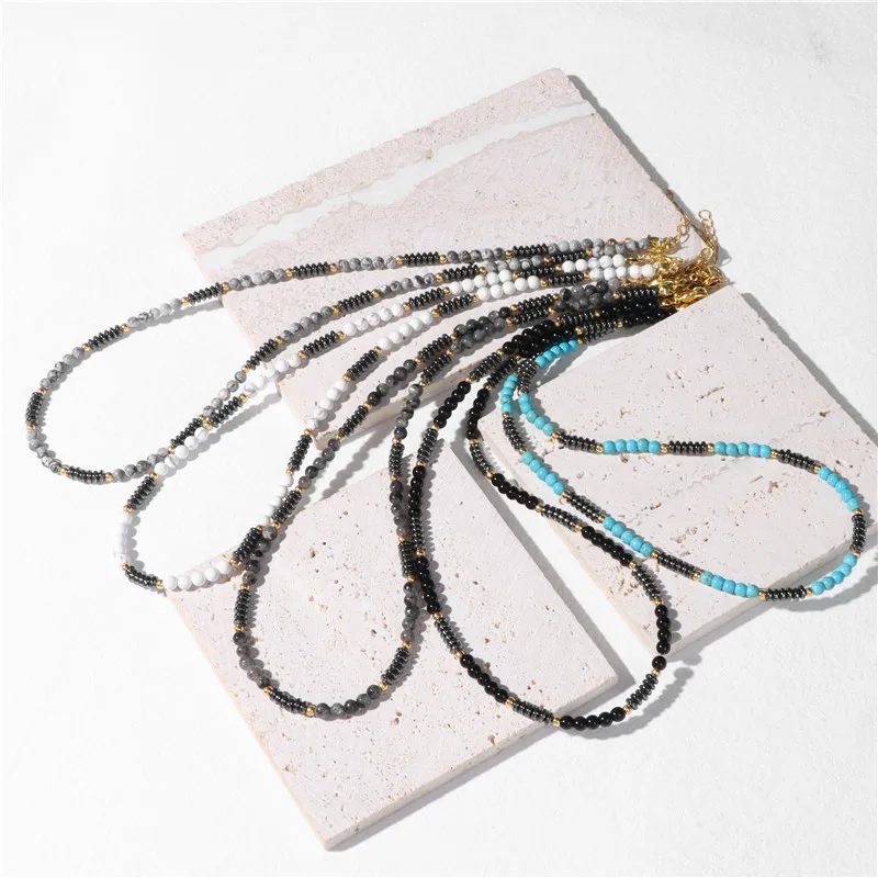 Модный браслет из голубых гематитовых камней - трендовое украшение для женщин, мужчин и друзей в стиле минимализма на вечеринках. Оптовая продажа ювелирных изделий в подарок.