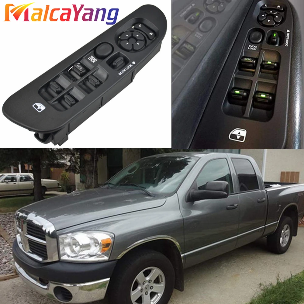 

Power Lifter Window Control Switch With Panel For Dodge Ram 1500 2500 3500 Durango Dakota Sprinter 2500 68171680AA 56049805AB