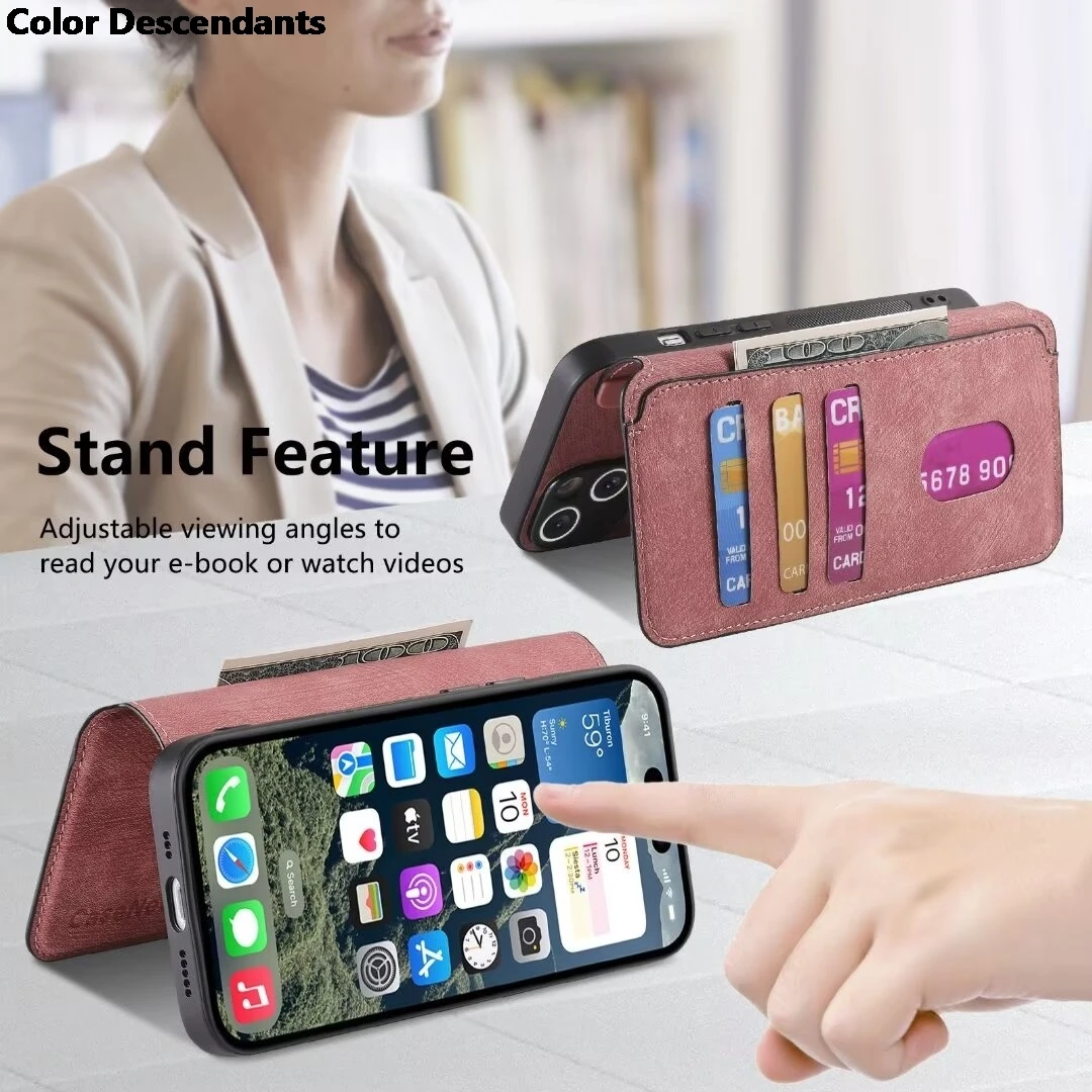 Кожаный чехол-бумажник 2 в 1 стиле ретро для Samsung Galaxy A25 M14 A14 A04e A04S A13 A04 M32 M33 M53