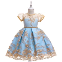3 10y flower baby dress new summer cute baby girls clothes tulle lace infant xmas party clothing 1 year birthday dress