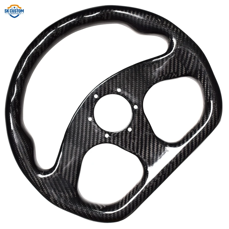 Рулевое колесо из углеродного волокна D-образной формы универсальное плоское