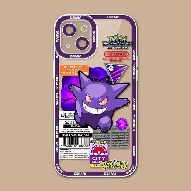 Чехол для телефона Pokemon Ganger OPPO Reno 7 4G 12 11 10 Pro Plus 11F 5 6 Lite A78 A79 A98 A38 A18 A58 A60 A57 A77 A16 A17 Cover