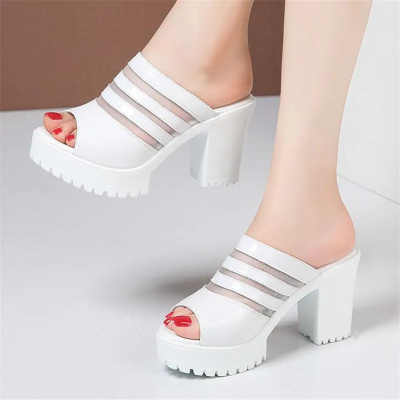 

Big Size 32-43 Summer Wedding Shoes Women Slippers Platform High Heels Slides Ladies Gladiator Shoes Office Slippers Women Shoes