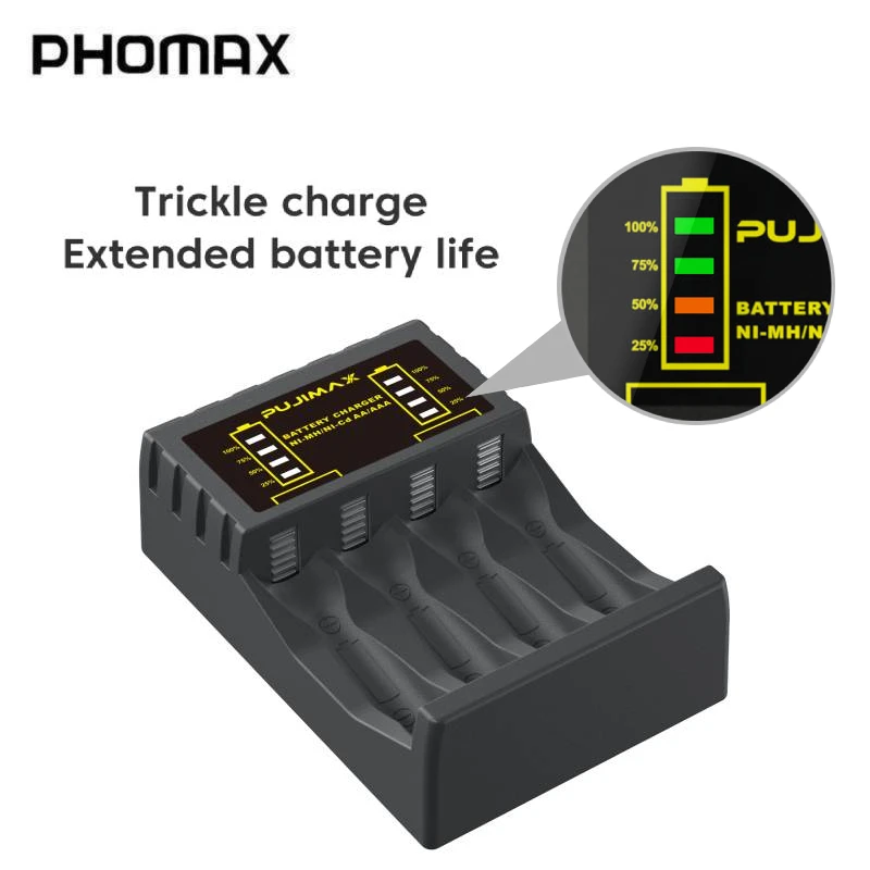Зарядное устройство PHOMAX для аккумуляторов AAA/AA Ni-MH/Ni-Cd, 4 слота