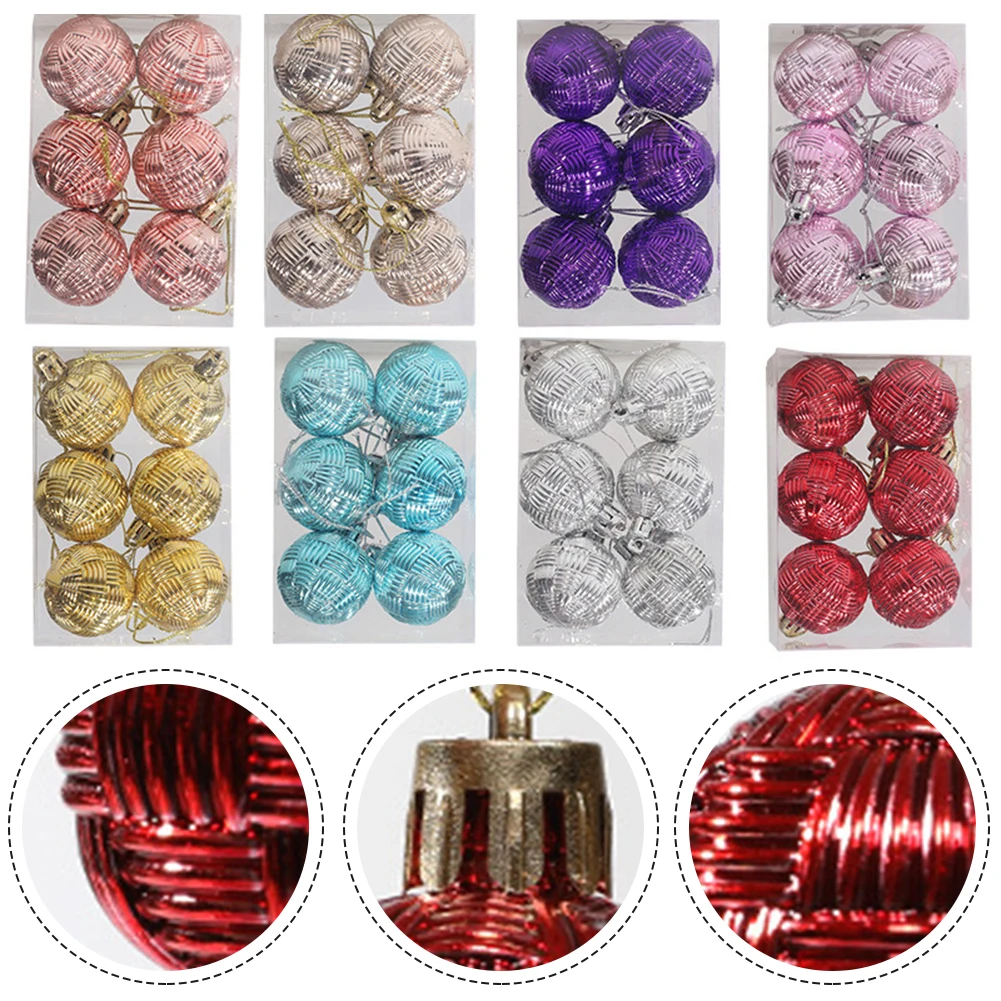 6 шт. смешанные рождественские шары украшения безделушки подвесная подвеска на