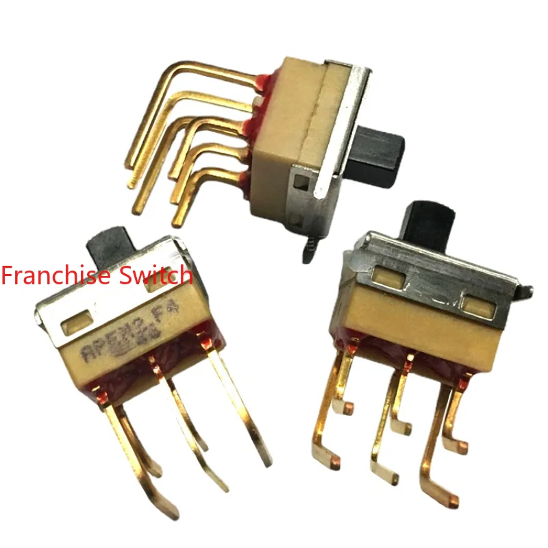 

Slide Switch GH46W01 Toggle 6 Pins 2 Position Curved Foot