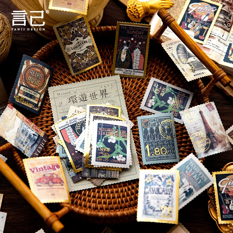 

BULA 40 pcs/lot Vintage Labels Stickers Planner Diy Scrapbooking Diary Album Planner hand made Craft Supplies