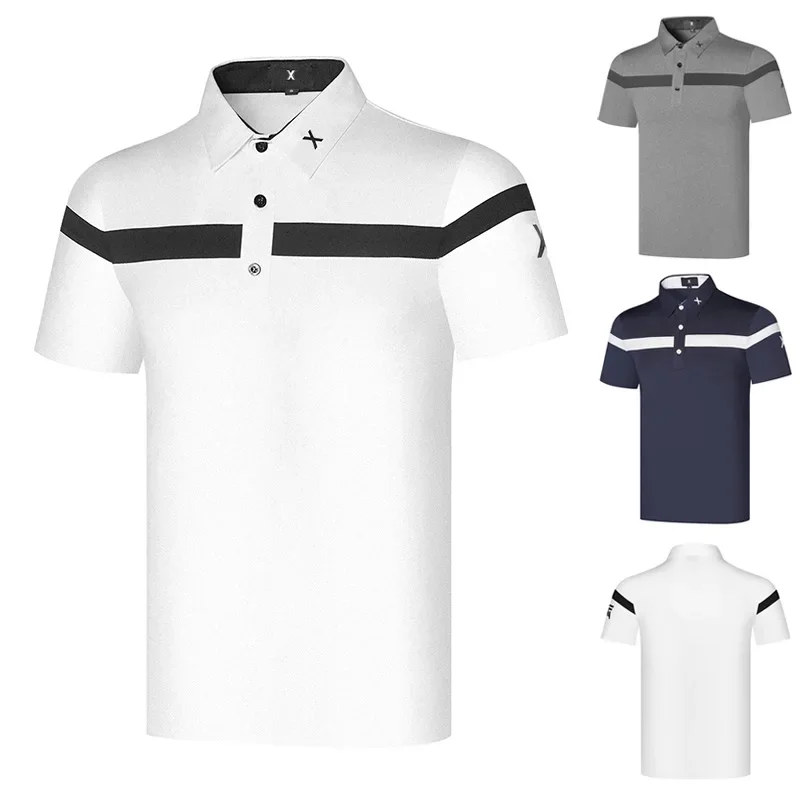 

Golf Clothing Men's Short-Sleeved Breathable Outdoor Sports Polo Shirt T-Shirt Top High Quality Home Delivery