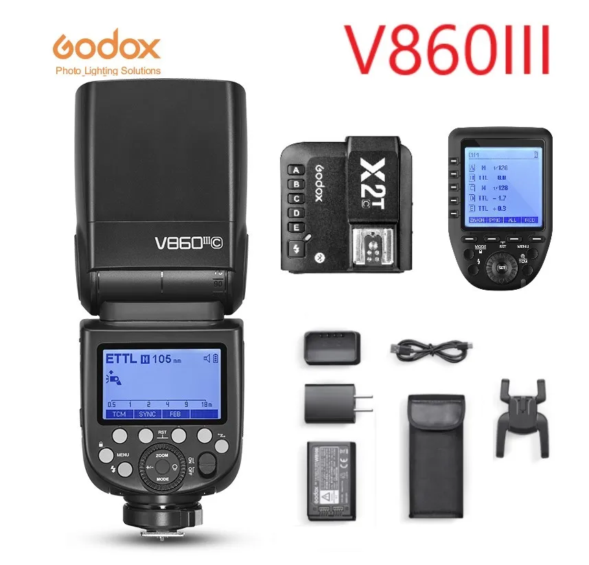 Вспышка для камеры Godox V860III V860 III фонарь из быстрорежущей стали камер Canon Sony Nikon Fuji