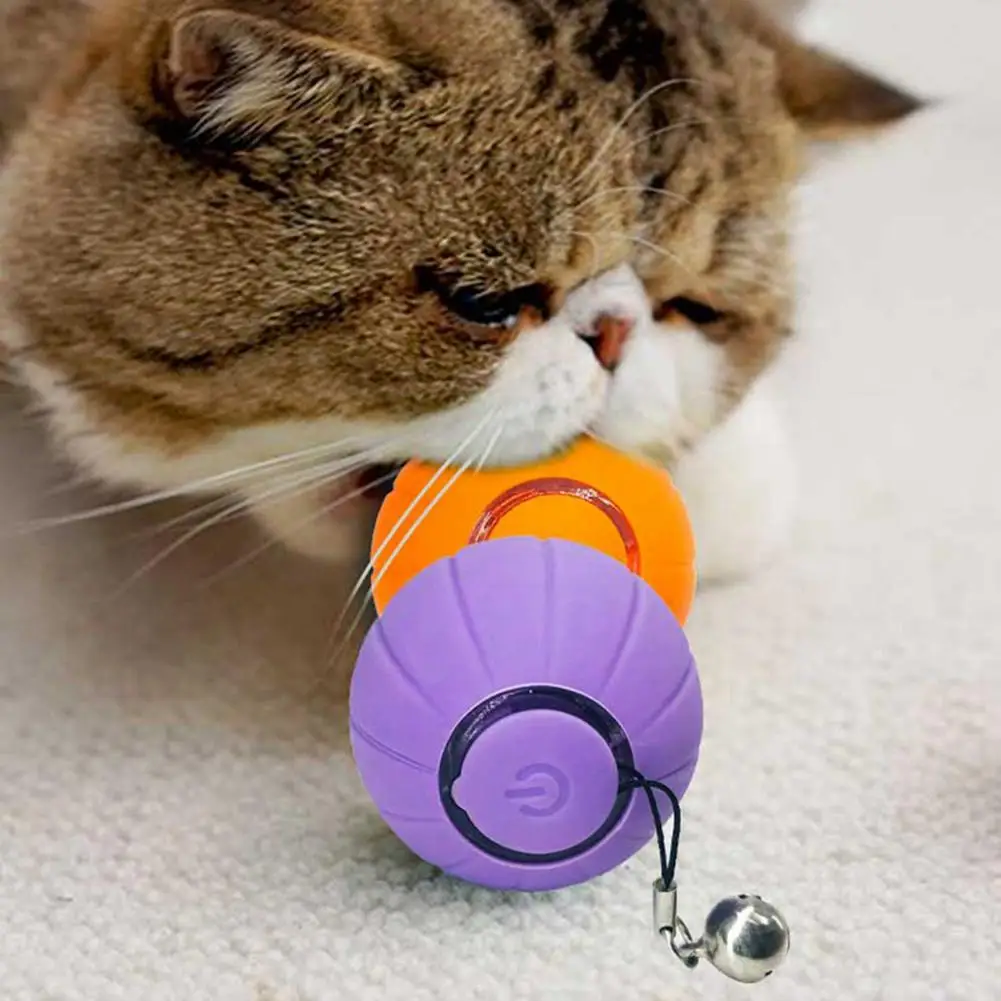 

Pet Cats Smart Automatic Rolling Ball Bite-resistant Usb Charging Glowing Training Interactive Toys Pet Accessories Wholesale