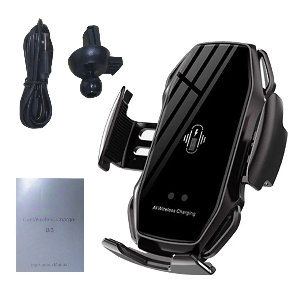 

Air Vent Non Slip Accessories 10W Fast Mount Phone Holder Car Wireless Charger Easy Install Universal 360 Rotation Auto Clamping