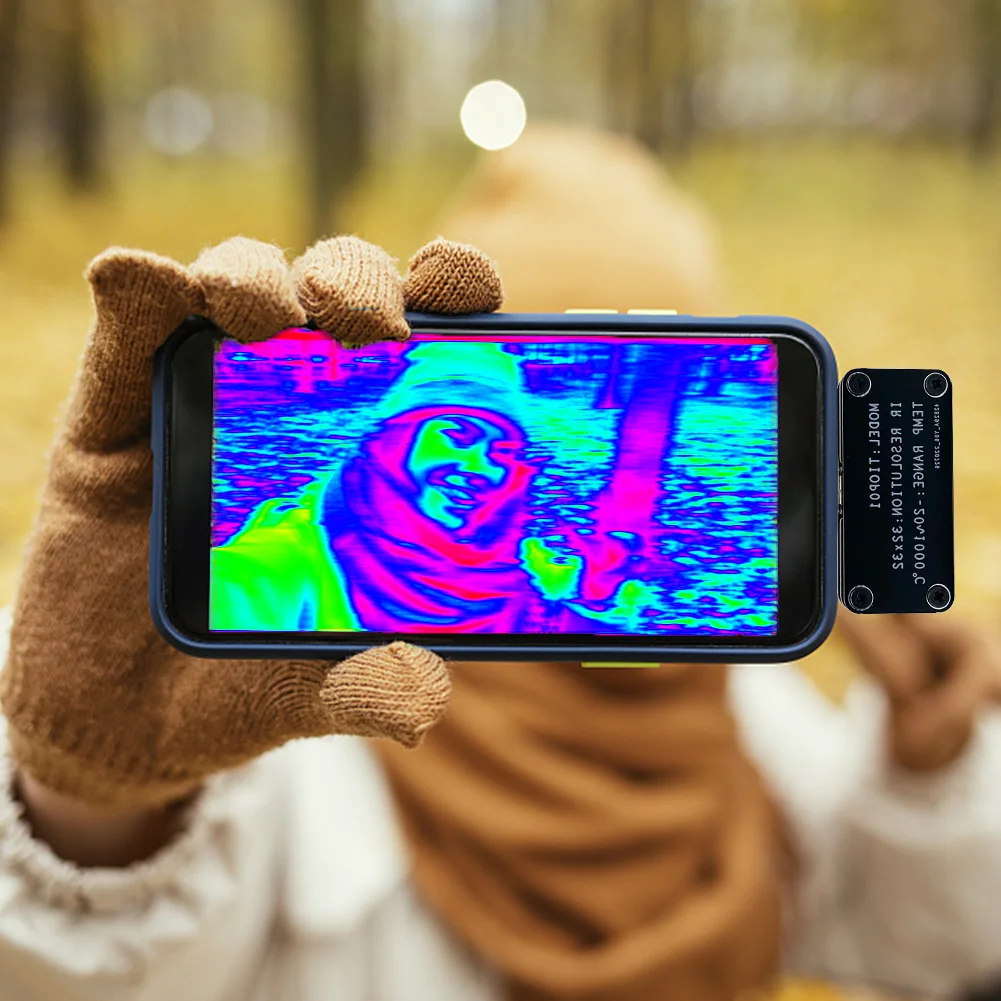

Mini Phone Infrared Camera Professional External Phone Temperature Sensor Night Vision 32x32Resolution for Android Mobile Phone