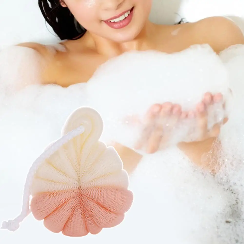

Portable Functional Floral Appearance Shower Balls Silky Bath Ball Cozy for Adults