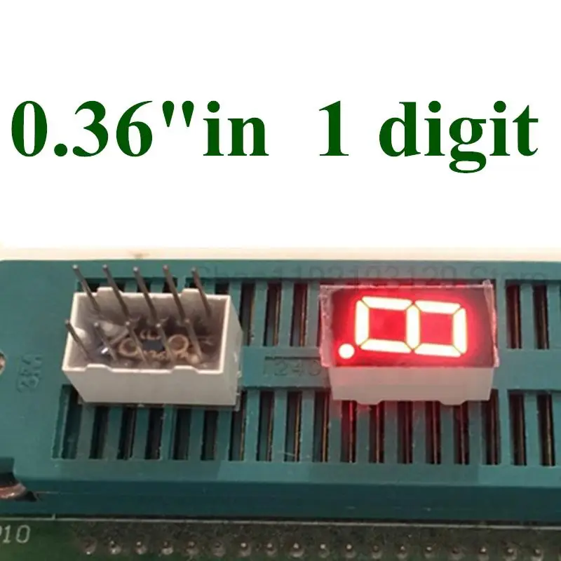 

20 шт./лот 0,36 дюйма 1 бит 7 сегментный красный светодиодный дисплей цифровая трубка пластиковый Металл общий катод (Nixie трубка)
