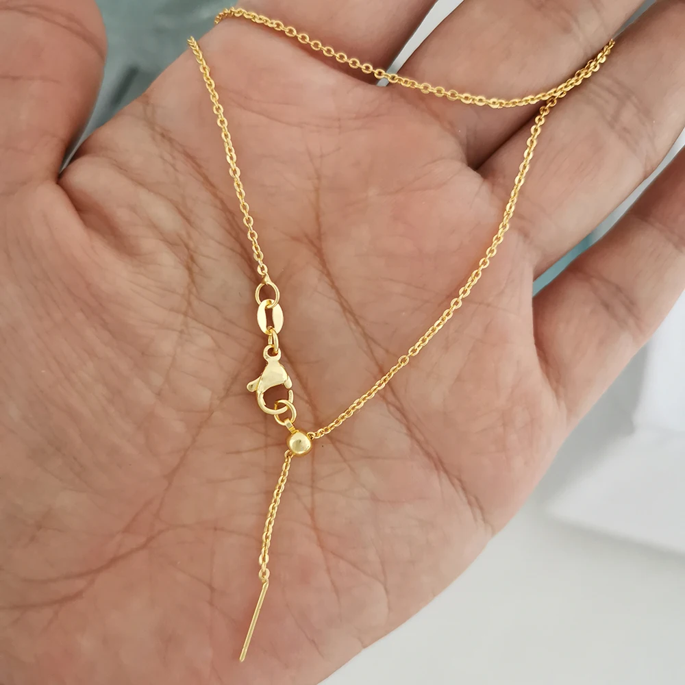 QMHJE латунный буквенный алфавит подвеска-подвеска бусина золотого цвета ожерелье