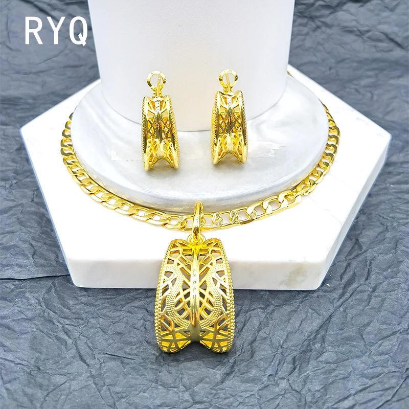 Женское ожерелье Подарочный набор украшений на шею большие роскошные серьги