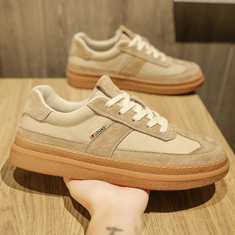 

Кроссовки мужские повседневные кожаные, Вулканизированная подошва, модная уличная спортивная обувь для прогулок