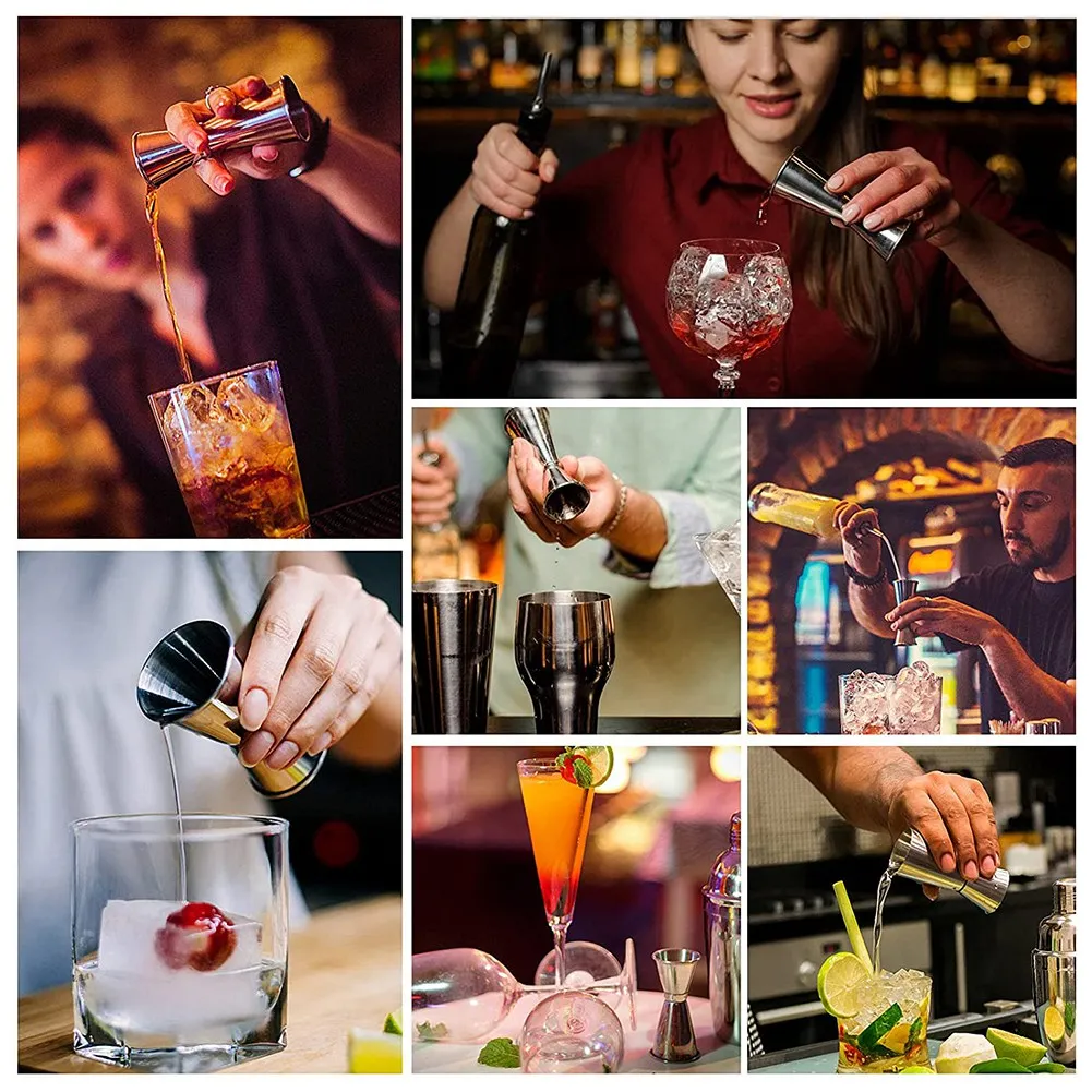 Духовые мерки 25 мл/50 мл мерный стакан для напитков Gin Jigger Craft двойных вечеринки