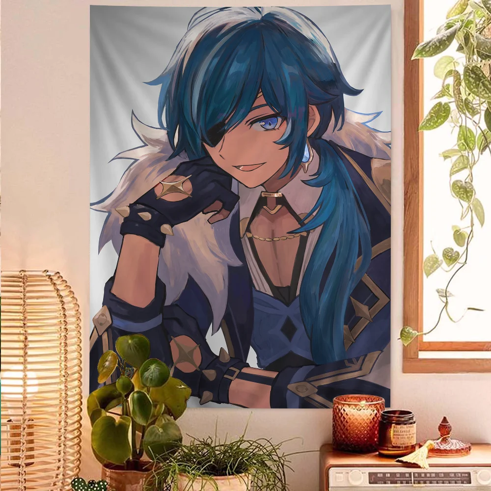 Большой Настенный Гобелен Genshin Impact Kaeya с принтом подвесной Таро хиппи настенные