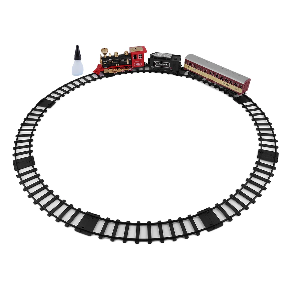 

Children Friends Electric Classic Train Set With Music And Lights Battery Operated Railway Vehicles Car Educational Toys