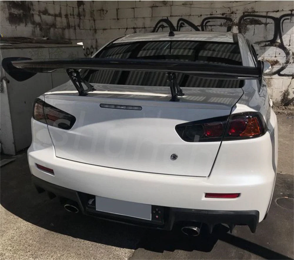 GT Style For Mitsubishi LANCER EVO 2010 to 2014 Exterior Color Rear Wing Trunk Lip Spoiler Decoration