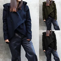 plus size womens hoodies coats button down casual loose spring winter hooded tops
