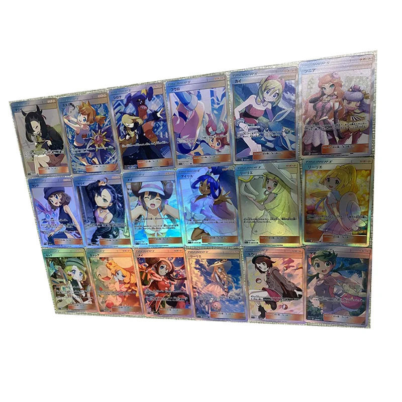 

18 шт./компл. самодельный Покемон Ptcg складной флеш-тренажер флеш-карта второй круглый аниме коллекционная карточка игрушка подарок