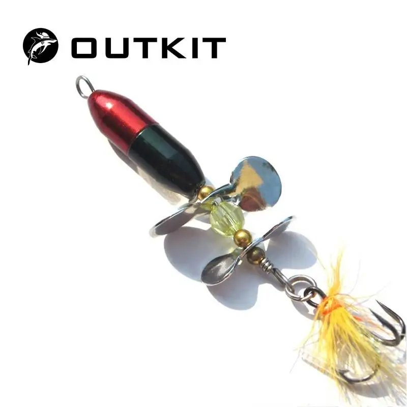 

Long Casting Spinner Bait Metal Fishing Lure Double Tail Propeller Trout Carp Catfish Artificial Ice Fishing Lures 10g