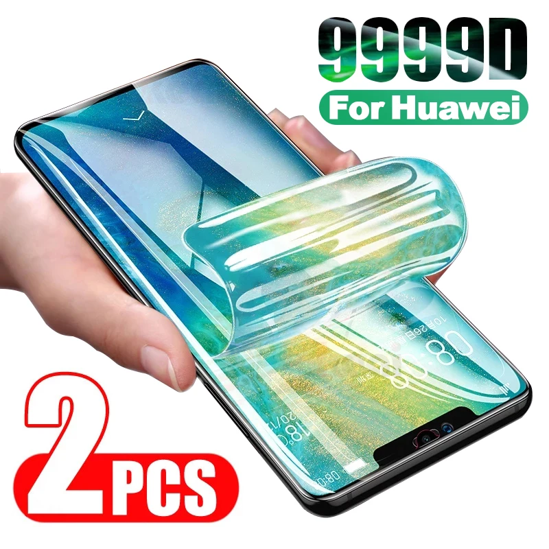 Гидрогелевая пленка 2 шт. для Huawei P50 P40 P30 P20 P10 Lite Pro Plus Защита экрана P Smart 2020 2019 2018 Z не