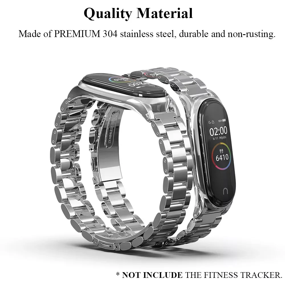 Metal Strap For Mi Band 5 4  3 Stainless Steel  Bracelet On Mi Band 6 Strap  For Mi Band 3 Xiomi Men's Watchband Accessories