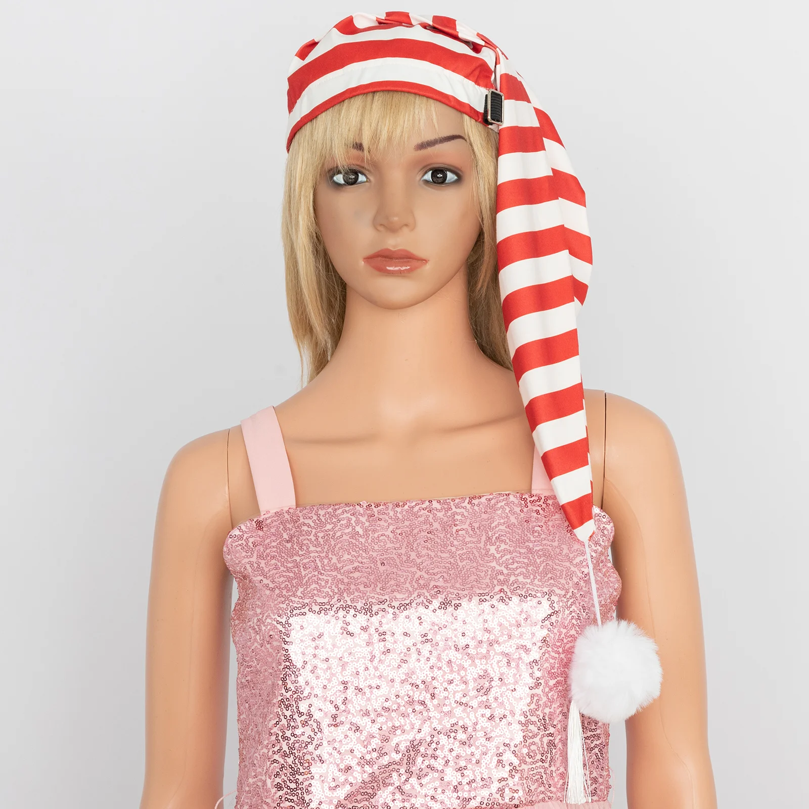 Шапка в полоску для рождественской ночной носки