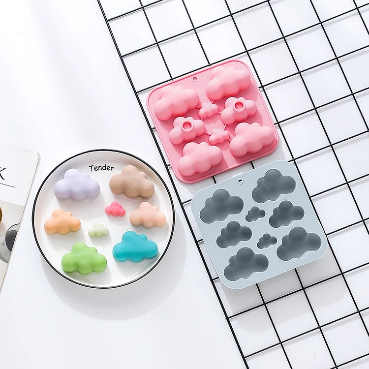 

Cloud Shape Chocolate Silicone Mold Mousse Fondant Ice Cube Mould Pudding Candy Soap Candle Epoxy Resin Molds Baking Cake Tool