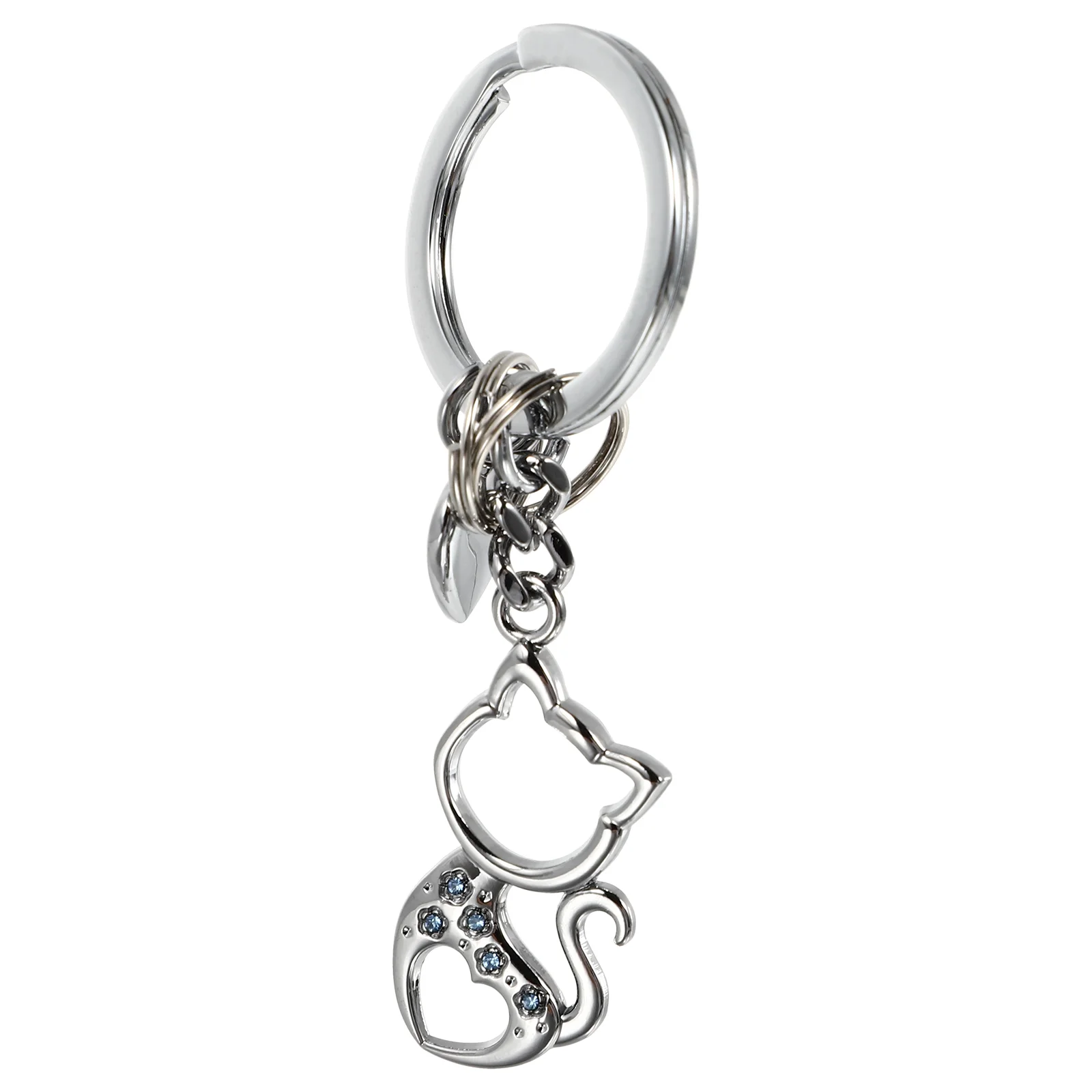 

Cat Keychain Car Creative Pendant Shape Bag Decoration Gift Cartoon Decors Rings Metal Hanging Ornaments Backpack Chains Child