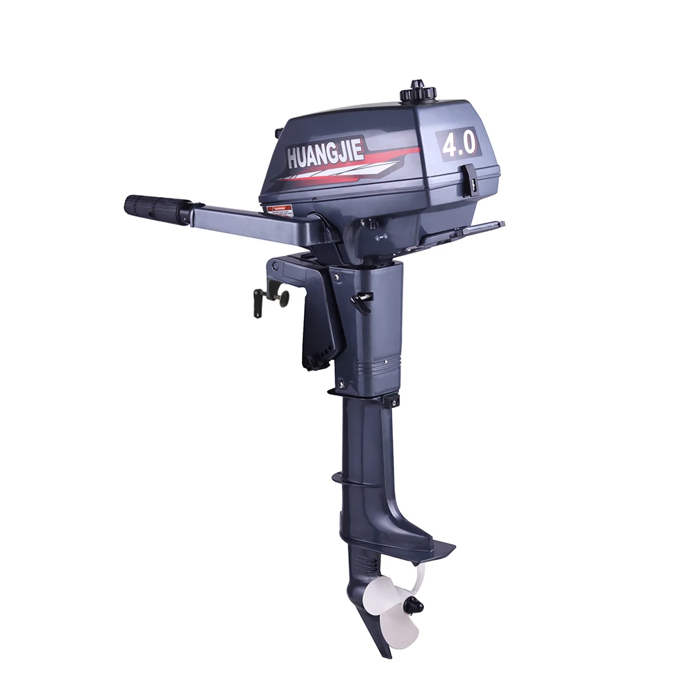 Моторный лодочный двигатель HUANGJIE 4HP, 2-тактный подвесной мотор для продажи