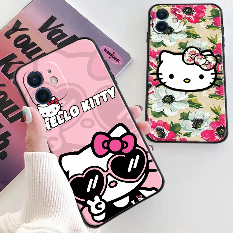 

Kuromi Hello Kitty Cute For IPhone 11 7 8P X XR XS XS MAX 11 12pro 13 pro max 13 promax 2022 Cartoon Cute Soft Shell Phone Case