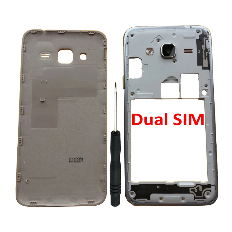 Для Samsung Galaxy J3 2016 J320 J320F J320H J320M J320FN оригинальный корпус телефона средняя рамка Шасси с задней крышкой + Инструменты