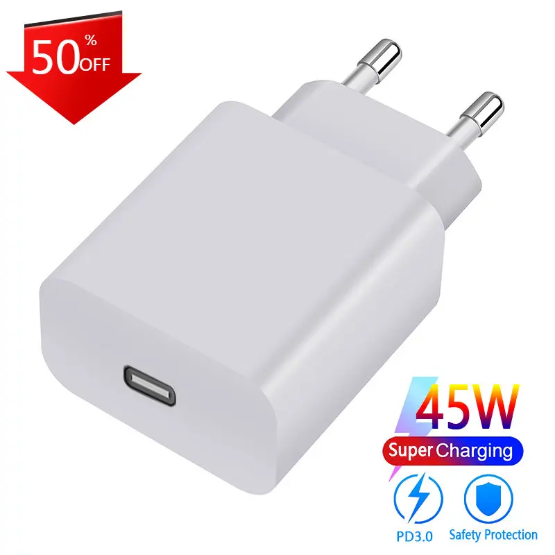 

45W Pd 3.0 Fast Charger Surper Quick Charge Adapter For Samsung Galaxy S21 Ultra S10 S10e S9 S8 S20 S20FE Tablets Note 20 10