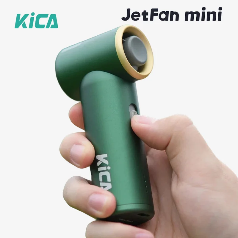 Фото KiCA JetFan Мини Портативный воздуходувка Карманный турбовентилятор Перезаряжаемый цельнометаллический очиститель для барбекю с охлаждением корпуса №1