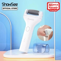 showsee electric foot file vacuum callus remover dry dead professional pedicure tools electric foot grinder foot skin care b1 w