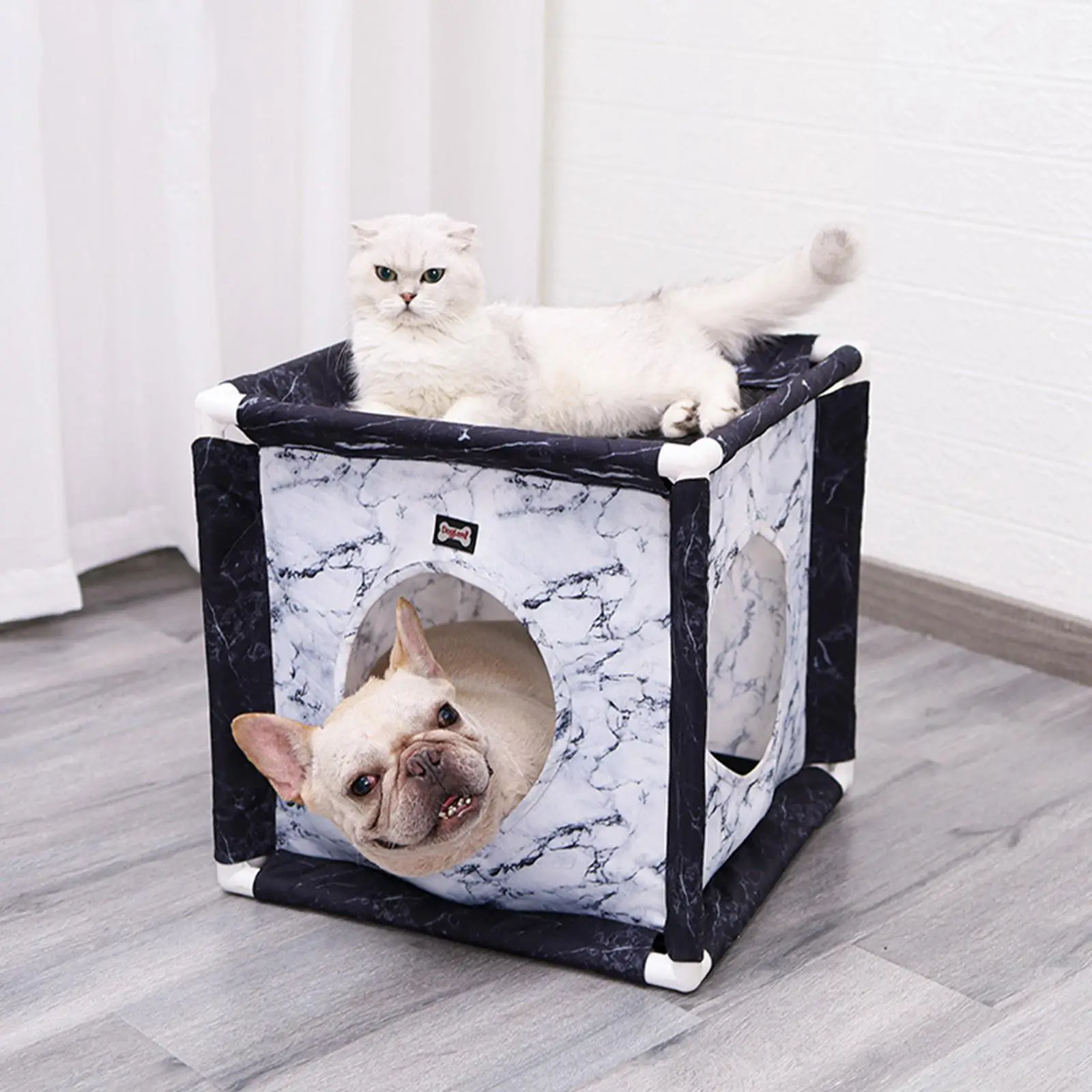 

Pet Bed Dog House Save Space Indoor Easy to Carry Comfortable Tent Removable Nest Large Refreshing Small Net for Dogs and Cats
