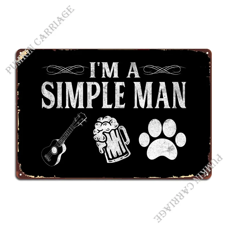 

Гитарный плеер простой мужской металлический знак Забавный дизайн для гостиной кинотеатра жестяной знак паба постер