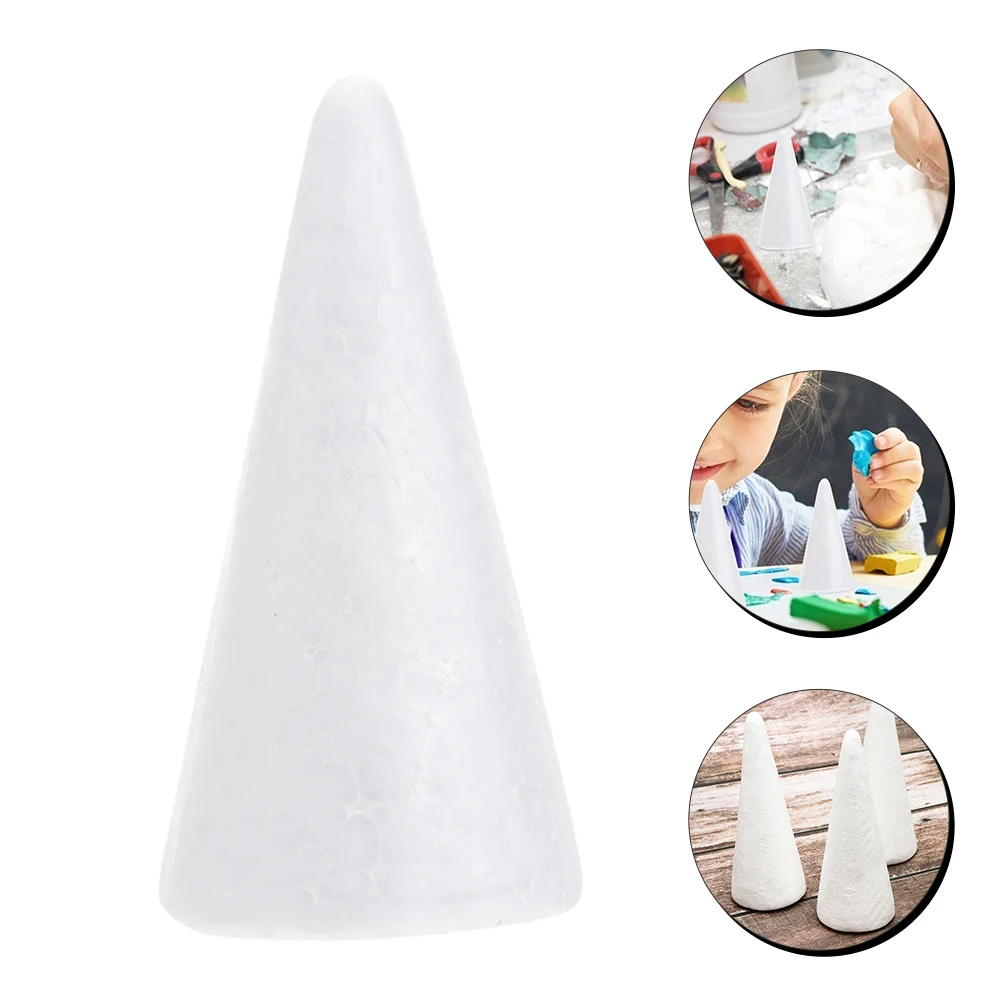 

Cone Cones Styrofoam Tree Craftcrafts Christmas Diy White Polystyrene Foamsfloral Shaped Shapechildren Ornaments Trees
