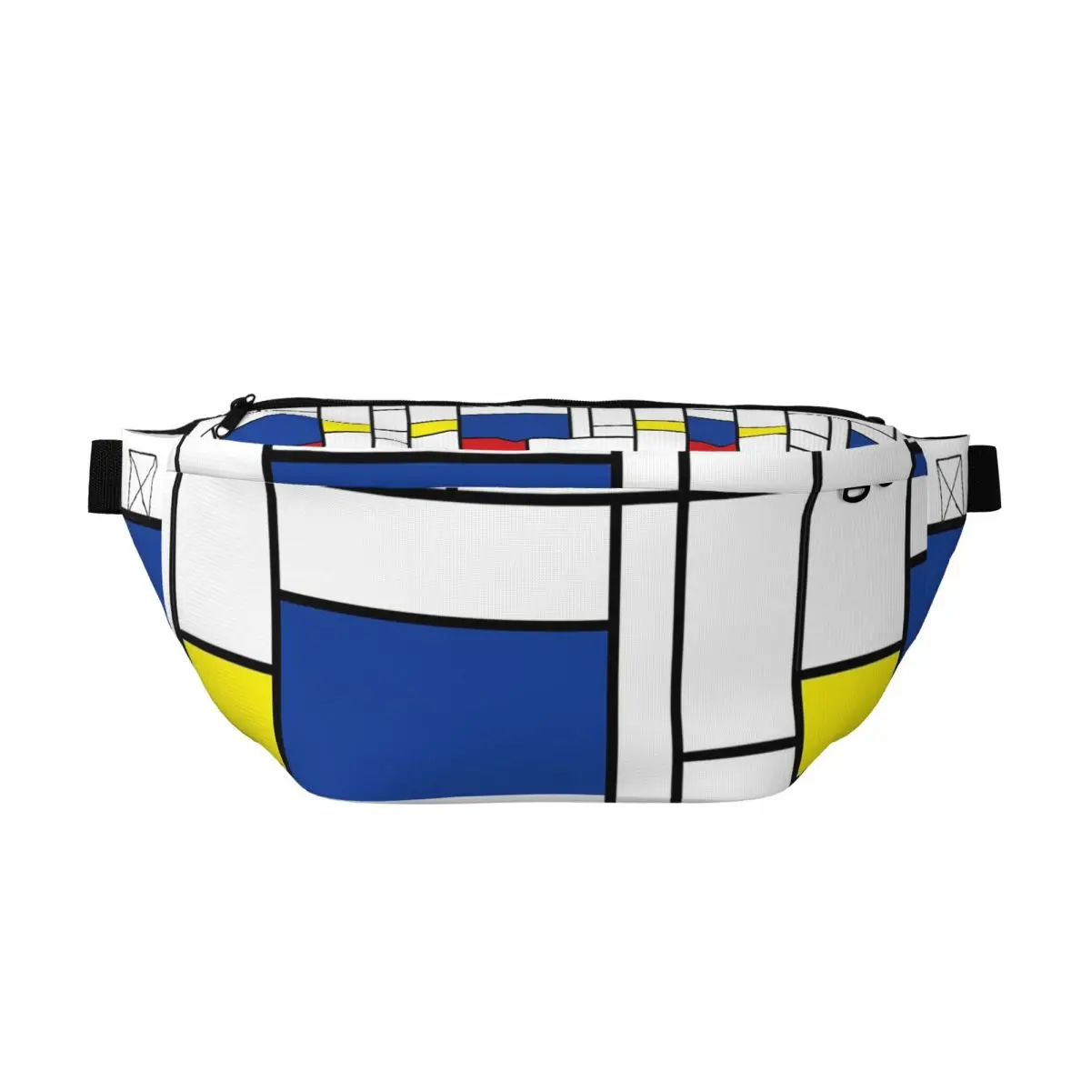 Фото Сумка-бананка через плечо Mondrian Minimalist De Stijl Modern Art II Fatfatin для мужчин и женщин, регулируемая поясная сумка, чехол для телефона, нагрудная сумка №1